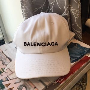 Balenciaga white baseball cap